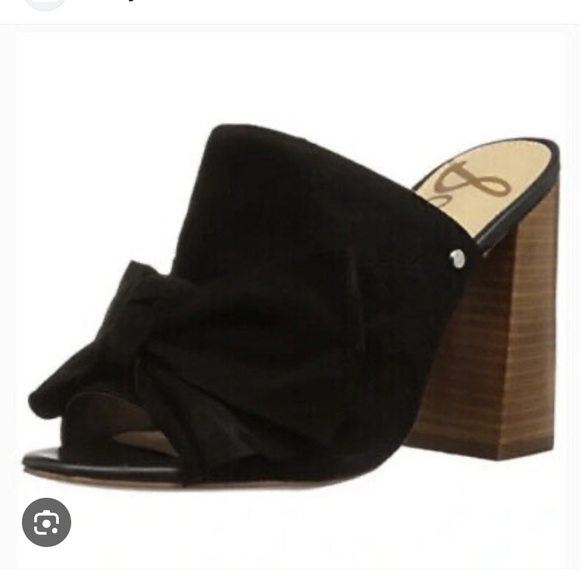Sam Edelman Yumi Bow Heel Sandals in Black - Picture 1 of 7